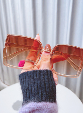 女式太阳镜防紫外线圆脸大框墨镜