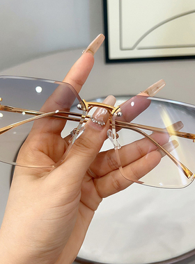 眼镜女韩版潮太阳镜2024年新款gm墨镜网红渐变色ins风显脸小眼睛