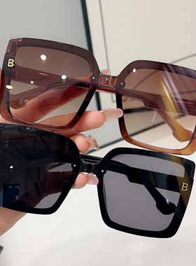 女式太阳镜防紫外线圆脸大框墨镜