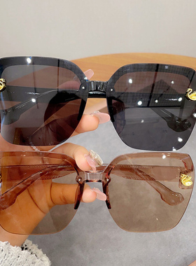 【亏本清仓】墨镜女高级感ins太阳镜防紫外线强光茶色眼镜网红款