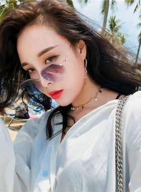 圆脸金属个性风明星款太阳眼镜