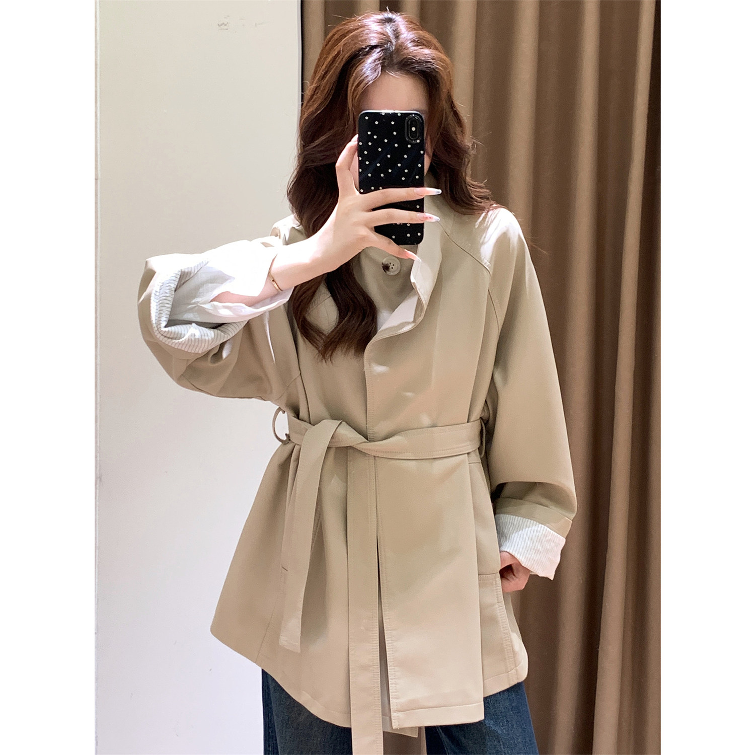 咖色复古收腰PU皮衣外套2025秋冬新款大码女装高级感显瘦机车夹克,淘宝优惠券,粉丝福利购,淘宝优惠卷