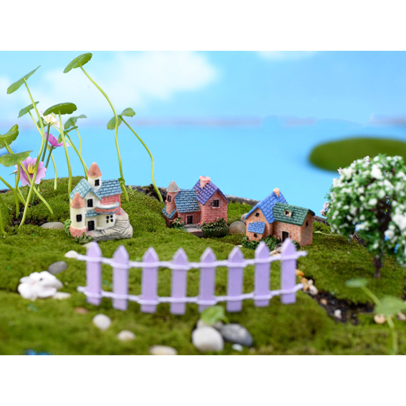 欧式乡村砖瓦房屋别墅公仔孩子玩具假山流水族多肉盆栽微景观摆件 - 图2