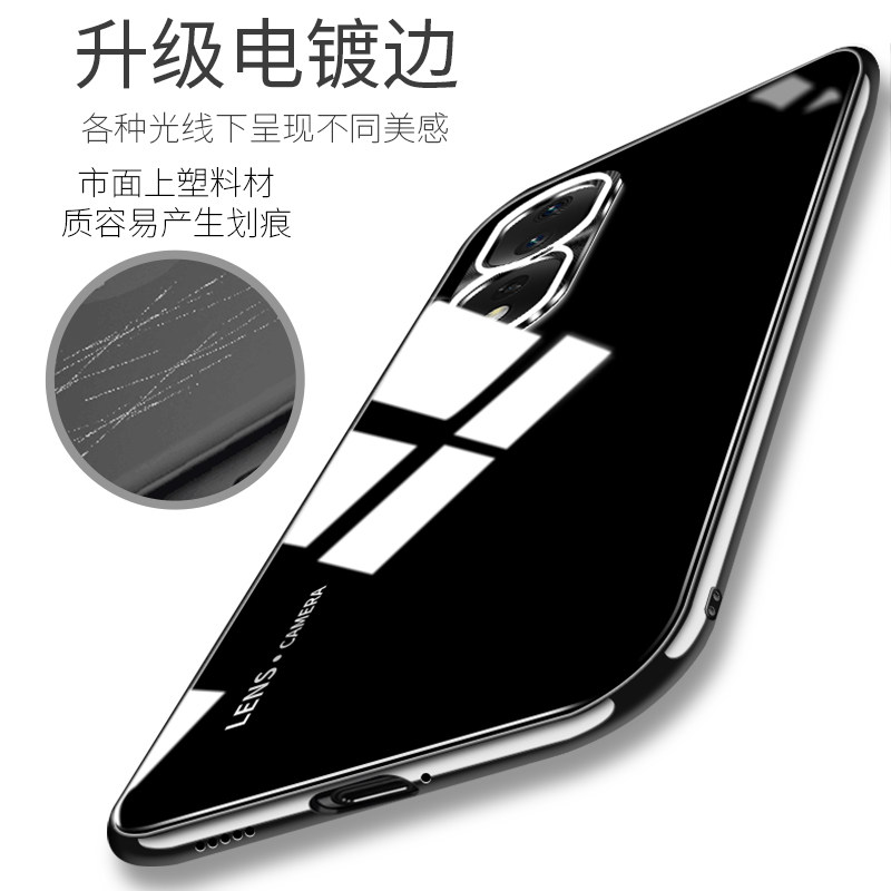 适用华为荣耀80手机壳电镀玻璃荣耀70pro+外壳新款50Pro金属镜头全包保护套honor60系列gt超薄男女高级感por