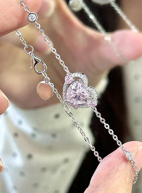 守护之心纯银手链女款s925轻奢小众设计精致爱心女友闺蜜生日礼物