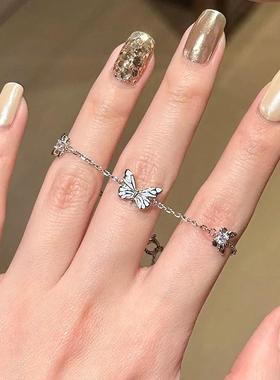 蝶光手链s925银发光蝴蝶项链轻奢小众气质极光送女友闺蜜生日礼物