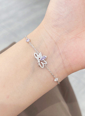 王者荣耀西施幻纱之灵清莲S925银手链女轻奢小众设计同学闺蜜礼物