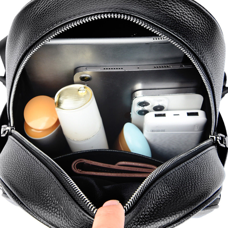 双肩包女真皮高级感头层牛皮简约时尚潮百搭双肩背包手提包斜挎包,淘宝优惠券,粉丝福利购,淘宝优惠卷