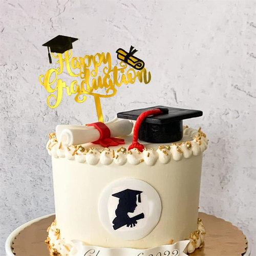 Class of2026毕业装饰派对双层蛋糕插件同学聚会毕业典礼祝贺插牌 - 图0