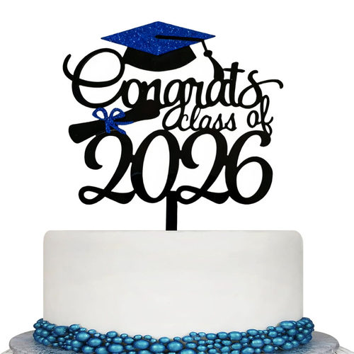 Class of2026毕业装饰派对双层蛋糕插件同学聚会毕业典礼祝贺插牌 - 图3
