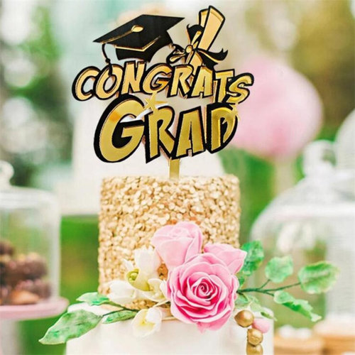 Class of2026毕业装饰派对双层蛋糕插件同学聚会毕业典礼祝贺插牌 - 图1
