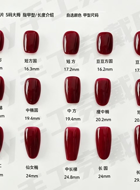 海莉极光月光粉魔镜粉纯手工穿戴甲定制甲型尺码高级纯色珠光指甲