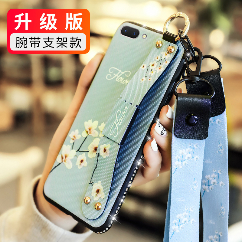 oppoa5手機殼女oppoa59s女a57保護套a3網紅A5手0pp0s矽膠軟opop紅潮opa外殼TM全包邊防摔t新款ins風腕帶磨砂