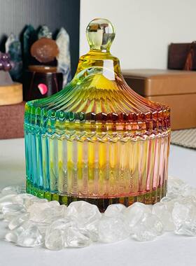 水晶消磁碗手串收纳摆件手链消磁石饰品容器收纳盒东海水晶