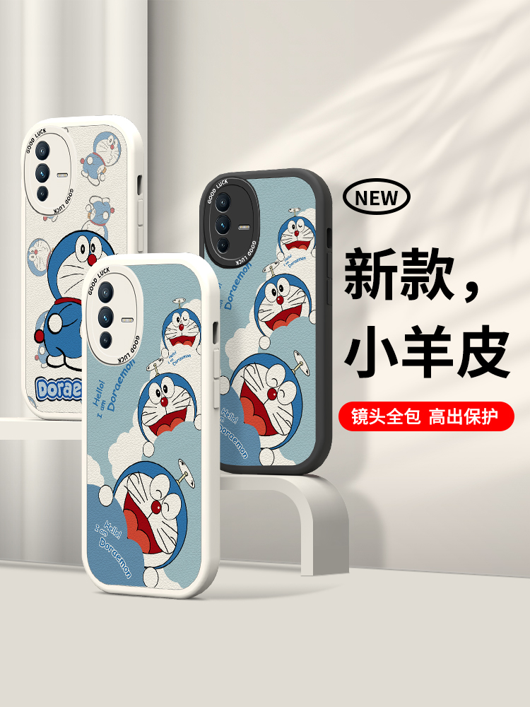 叮当猫哆啦A梦适用于vivos12手机壳s12pro硅胶s10的保护软套s10pro镜头防摔s10e男s9女s9e新款s7超薄外壳卡通 - 图3