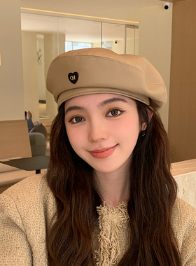 贝雷帽街头休闲女春秋无檐韩版潮