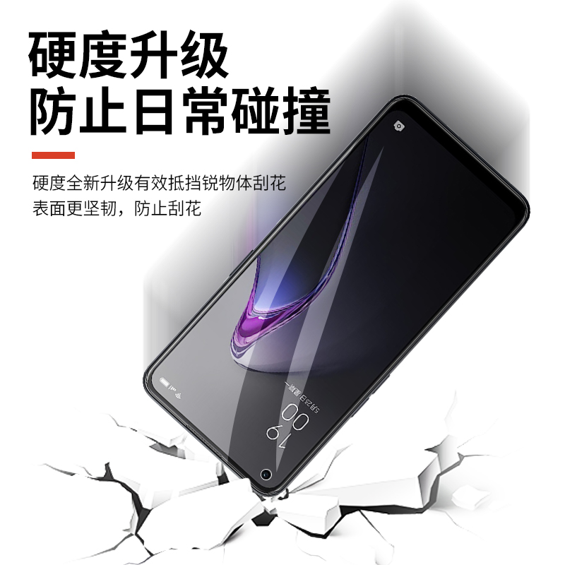 适用OPPOReno8钢化膜reno8pro十手机膜oppo+opooreno85g新款poopreno全屏opp0pp0ppo0pporeno黑边ooporeno5g-图1