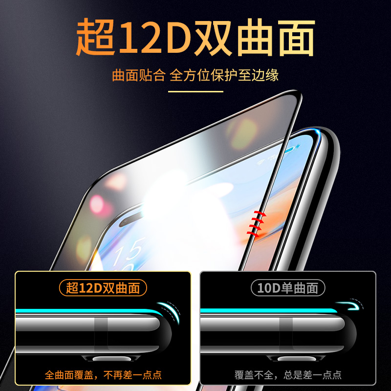 适用oppoReno4钢化膜reno4se5g手机oppo全屏opopreno45g贴膜reon防摔opoo0pp0oopo0ppo蓝光opreno黑边5g新款 - 图1