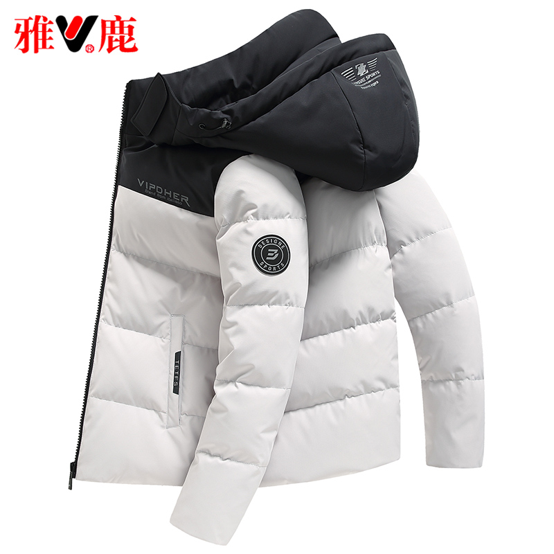 Y 2020 雅鹿羽绒服男短款加厚 年新款时尚可拆卸帽拼色男士外套冬季 Y 2020 雅鹿羽绒服男短款加厚 年新款时尚可拆卸帽拼色男士外套冬季