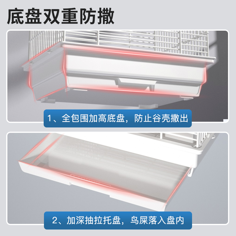 威毕复古鹦鹉鸟笼大号八哥玄凤牡丹虎皮鹦鹉专用鸟笼子家用繁殖 - 图1