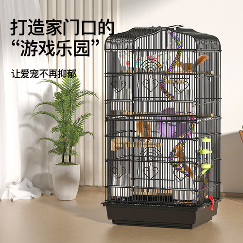 蜜袋鼯笼子加密松鼠花枝鼠飞鼠龙猫笼具铁丝笼夏季透气饲养箱用品 - 图0