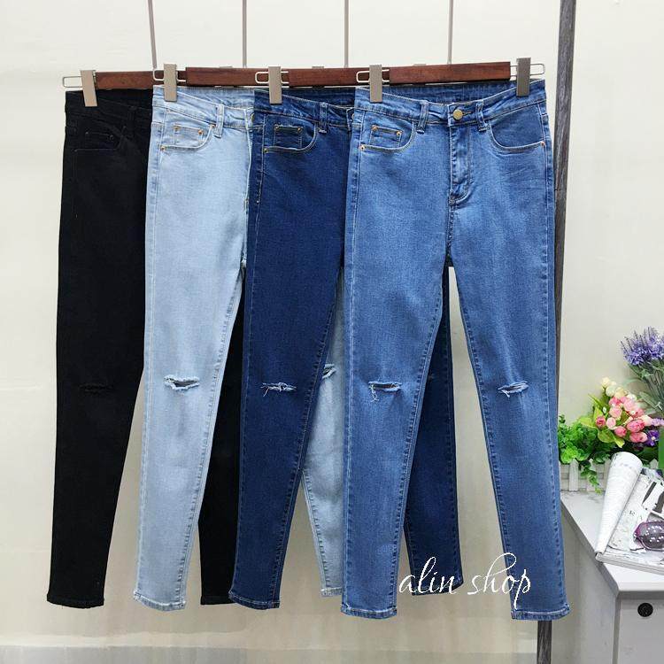 黑色高腰牛仔裤女长裤紧身小脚裤韩版弹力大码修身显瘦学生铅笔裤,淘宝优惠券,粉丝福利购,淘宝优惠卷