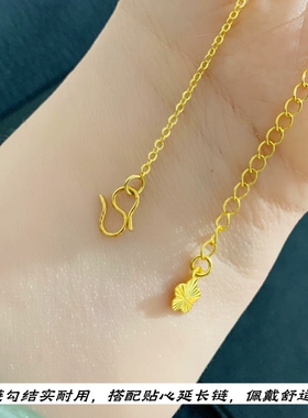 红色招财龙牌沙金锁骨链不掉色