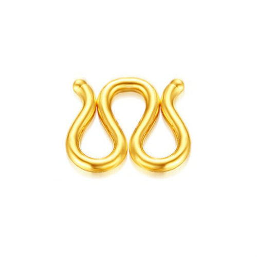 越南沙金镀黄金项链M扣DIY24K黄铜手链S扣吊坠扣钢印W圆环不掉色 - 图3