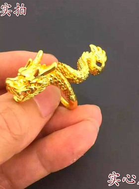 不褪色镀金龙头欧币风南非戒指