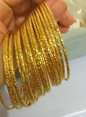 18k欧币麻花日韩风仿真金手环