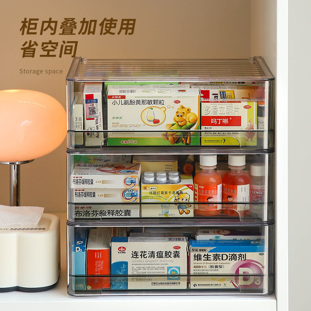 Household medicine storage box multifunctional