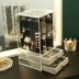 Bông tai acrylic lưu trữ giá hiển thị đứng bông tai vòng cổ vòng trang sức hộp lưu trữ nhỏ tinh tế chống bụi hộp đồ trang sức - Nhẫn nhẫn trọn nam vàng 18k Nhẫn