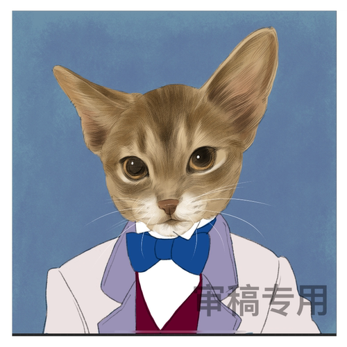 喜宝手绘宠物猫狗画像电子版纯手工绘水彩彩铅头像设计创意礼物-图3