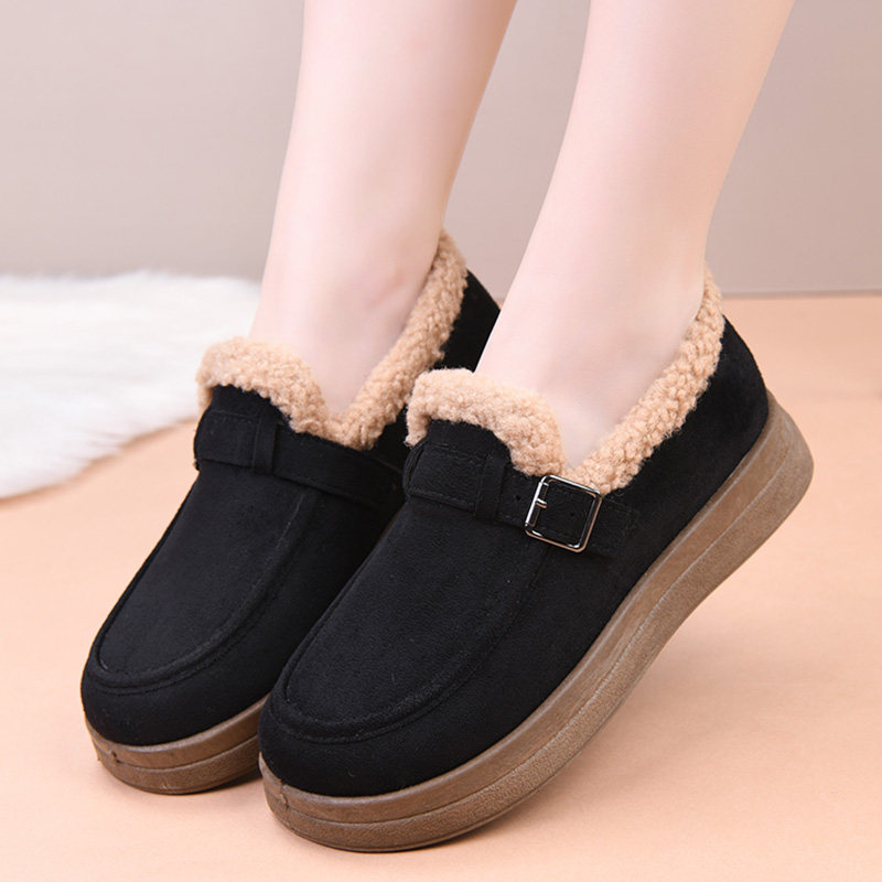 冬季老北京布鞋女士棉鞋加绒保暖勃肯棉靴加厚毛毛靴一脚蹬妈妈鞋,淘宝优惠券,粉丝福利购,淘宝优惠卷