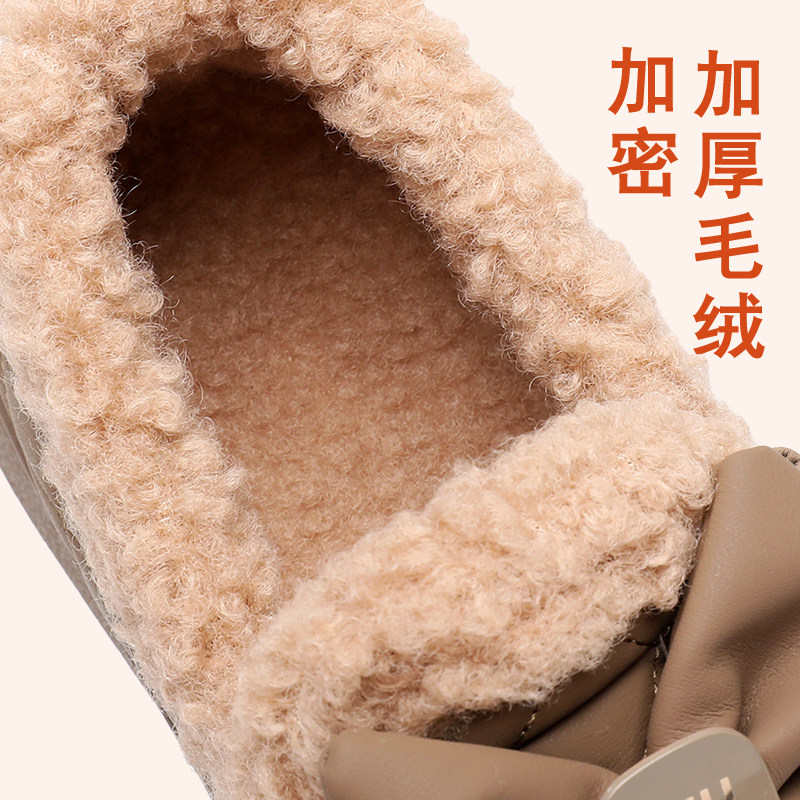 秋冬女士棉鞋老北京布鞋女加绒加厚保暖防水一脚蹬蝴蝶结妈妈棉鞋,淘宝优惠券,粉丝福利购,淘宝优惠卷