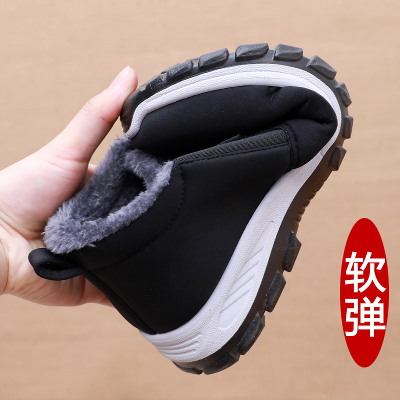 冬季男士休闲棉靴老北京布鞋男棉鞋加绒加厚一脚蹬中老年爸爸棉鞋,淘宝优惠券,粉丝福利购,淘宝优惠卷
