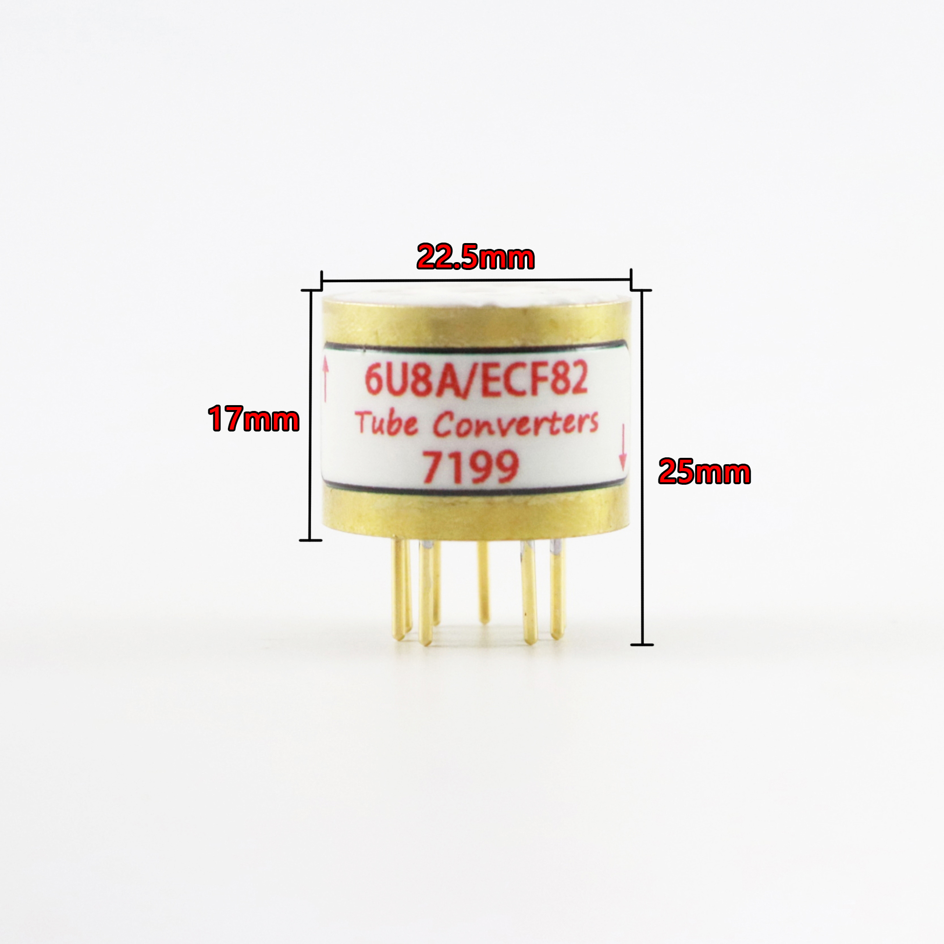 高级定制 6U8/ECF82转7199 6u8a/ecf82转7199 电子管镀金转换座 - 图0