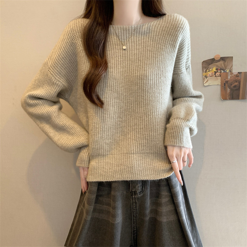 软糯短款套头毛衣女春秋洋气复古慵懒风针织打底衫小个子内搭上衣,淘宝优惠券,粉丝福利购,淘宝优惠卷
