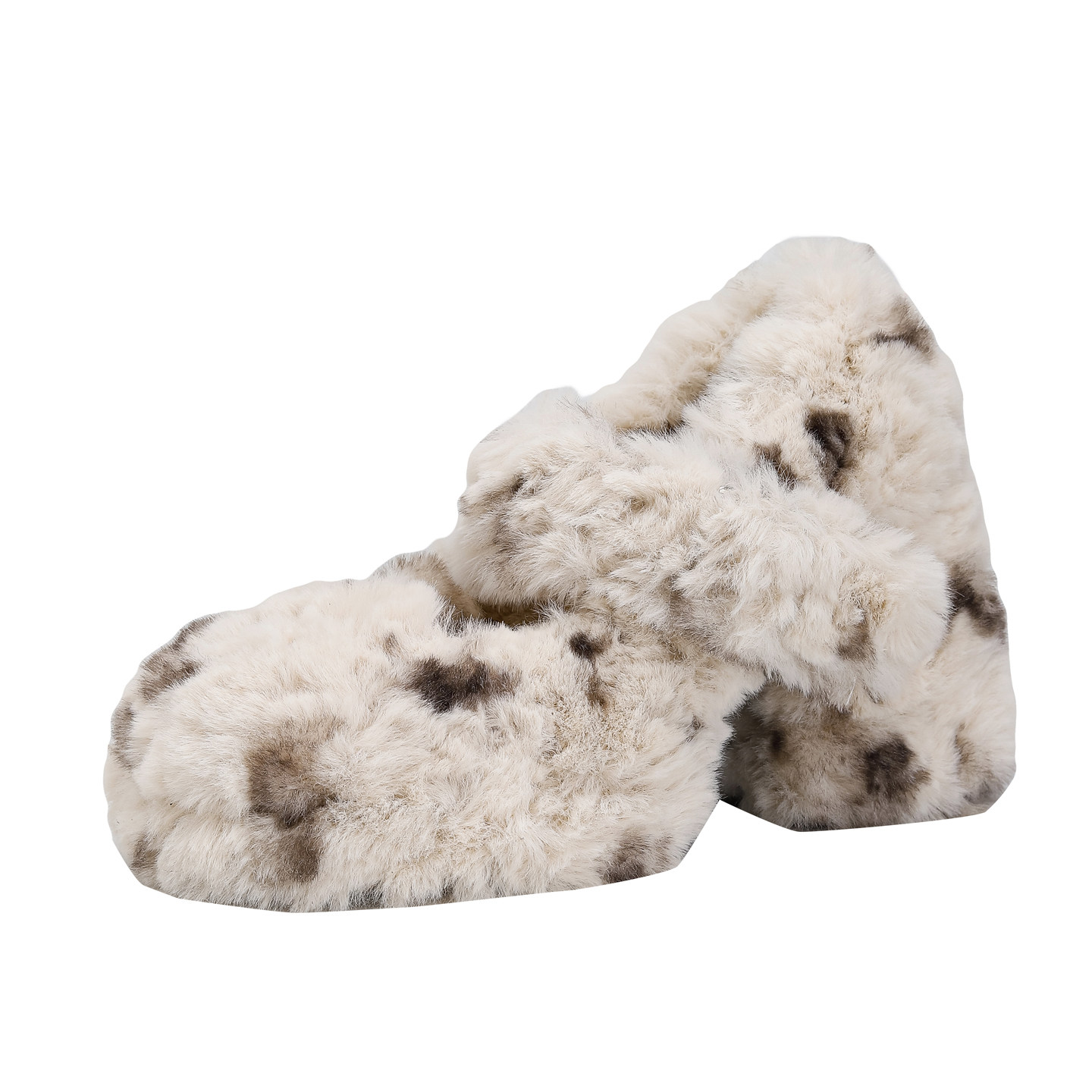 厚底绝美白色保暖棉毛毛鞋女外穿秋冬加绒气质高跟鞋粗跟法式单鞋,淘宝优惠券,粉丝福利购,淘宝优惠卷