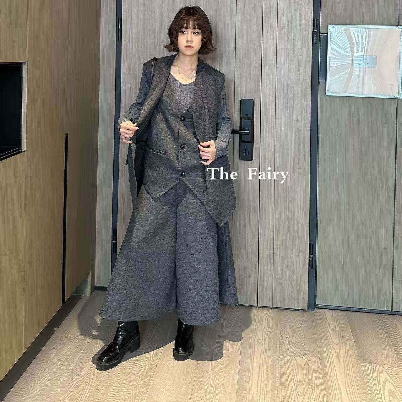 好漂亮灰色羊毛马甲外套女2025年冬季新款坎肩宽松休闲上衣时尚潮,淘宝优惠券,粉丝福利购,淘宝优惠卷