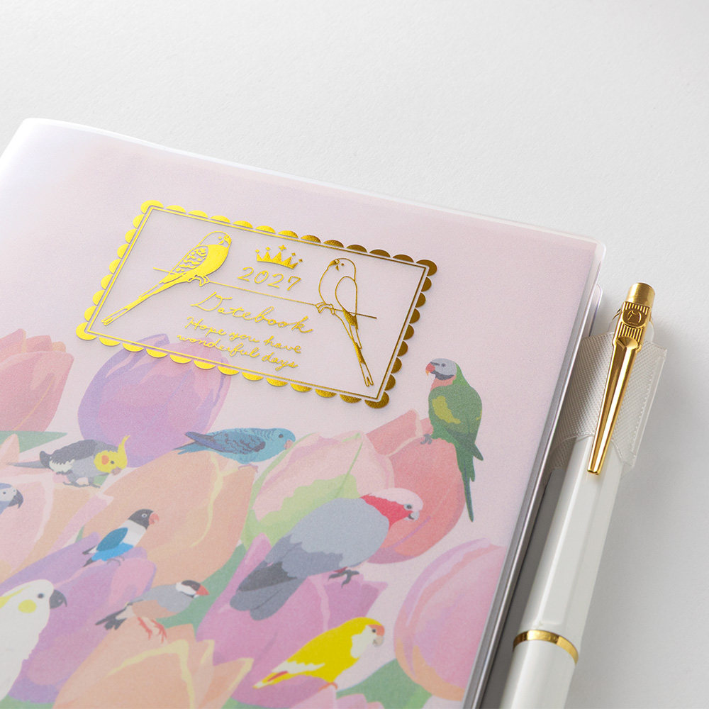 Japanese midori 2027 pocket notebook, portable Japanese style, cute inner pages, schedule, monthly notes, and weekly notes