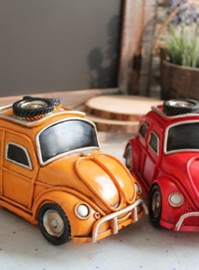 儿童摄影道具复古汽车树脂工艺品