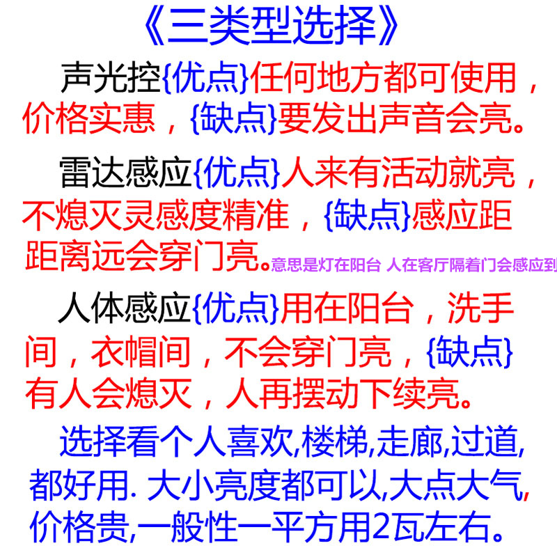 声光控led雷达人体感应楼道过道替换灯管12W18W24W36黄光暖色灯芯 - 图2