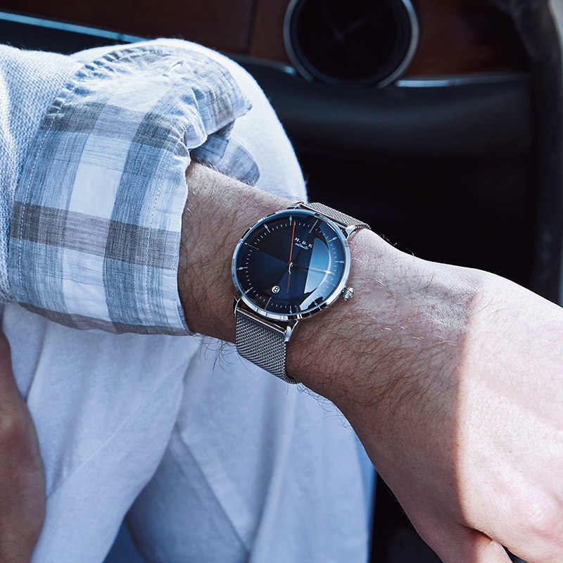 欧美进口mbk男士全自动防水机械表 burei国产腕表