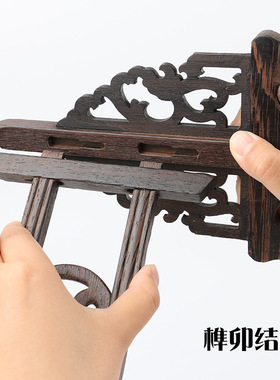 手串挂架 鸡翅木挂玉架 文玩饰物饰品悬挂件展示木架念珠架 匠器