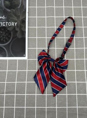红蓝领花领带男女学生校服学院风幼儿园中小学生