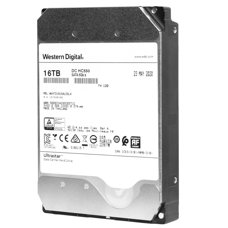 WD/西部数据 WUH721816ALE6L4 16t 企业级HC550氦气垂直硬盘 16TB - 图1