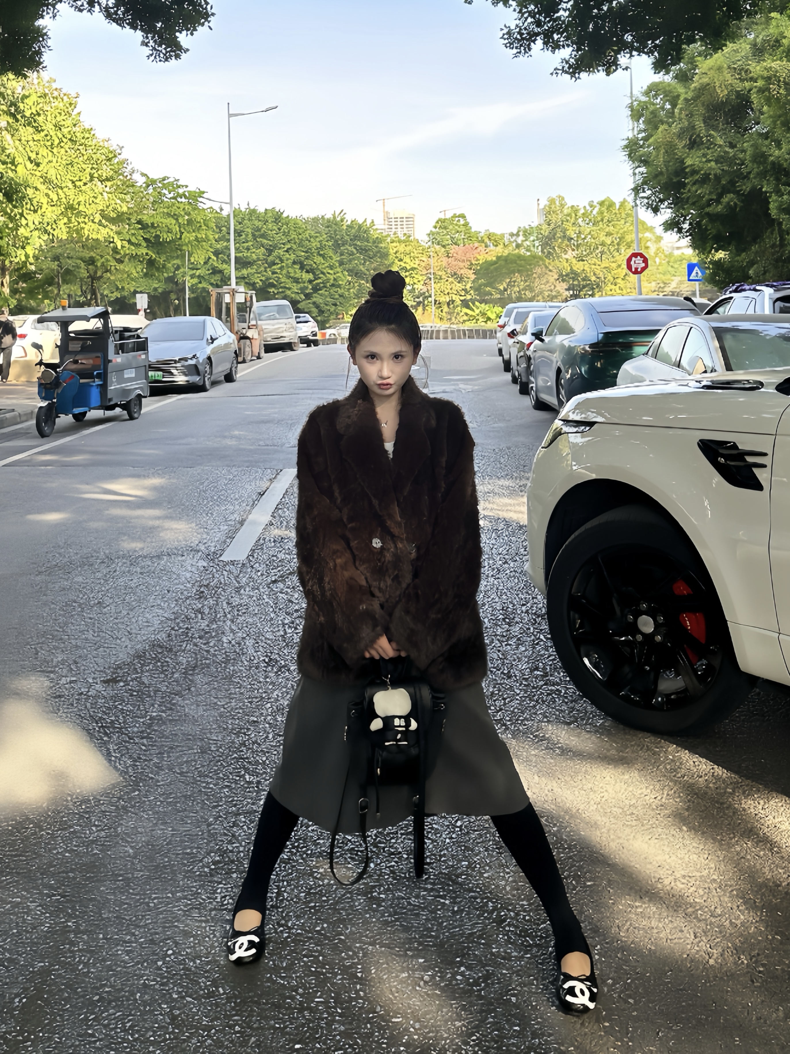 3KU夫妇冬季新款西服领仿水貂绒皮毛一体保暖外套女皮草毛毛上衣 - 图1