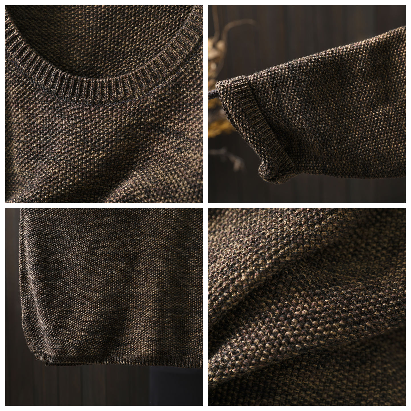 超好看针织衫女2025秋新款棉线宽松休闲叠穿套头慵懒松弛感毛线衣 - 图0