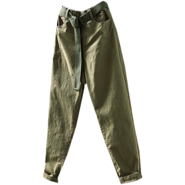 ໂສ້ງຂາຍາວແອວສູງ Elastic waist versatile
